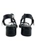 A.S.98 100% Leather Black Silver Sandals Size EU 39 - photo 9