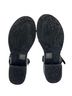 A.S.98 100% Leather Black Silver Sandals Size EU 39 - photo 6