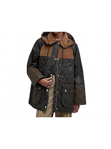 Barbour Imelda Waxed Jacket in Archive Olive/Olive/Beech (view 2)