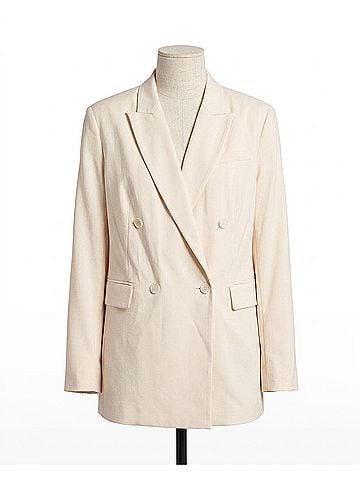 Rag & Bone Emile Linen Blazer in Ivory (view 1)