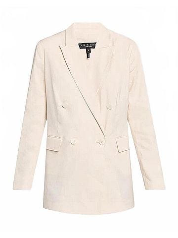 Rag & Bone Emile Linen Blazer in Ivory (view 2)