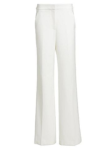 Veronica Beard Tonelli Pant With Side Stripe in Off White (view 1)