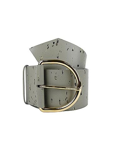 Balenciaga Women's Grey Linoleum Wide Belt Gold Hardware (80 / 32) (view 1)