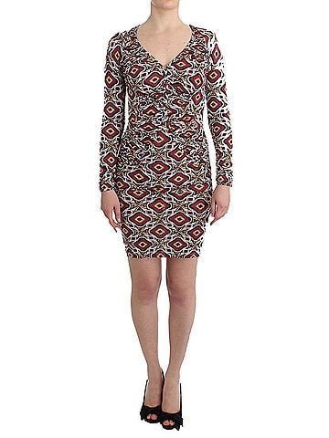 GF Ferre Multicolor Longsleeved Viscose Shift Women's Dress (view 1)