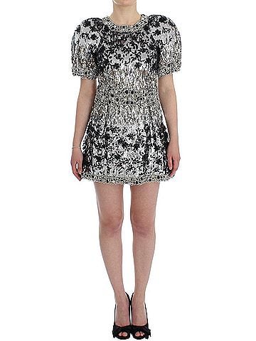 Dolce & Gabbana Basic Crystal Silver Runway Handmade Women's Dress (view 1)