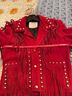 Free People 100% Suede Red Jacket Size S - photo 7