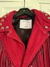 Free People 100% Suede Red Jacket Size S - photo 4