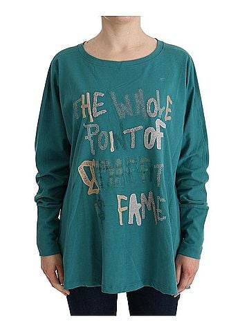John Galliano Green Cotton Oversized Women's Sweater (view 1)