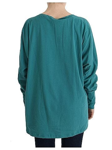 John Galliano Green Cotton Oversized Women's Sweater (view 2)
