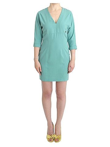 Costume National Green 3/4 sleeved sheath Women's dress (view 1)