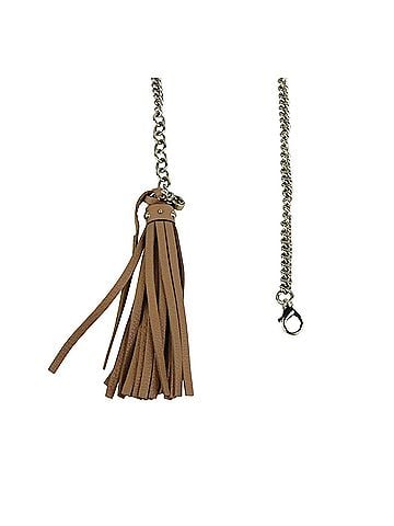 Gucci Women's Chain Tassel Gold / Beige Leather Belt (90 / 36) (view 2)