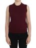 Dolce & Gabbana Basic 100% Wool Solid Red Red Sleeveless Crewneck Vest Women's Pullover Size XXS - photo 1
