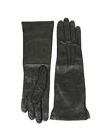 Bottega Veneta Women's Black Leather Long Gloves (6.5) (view 1)