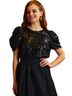 ModCloth Black Short Sleeve Blouse Size 1X - photo 1