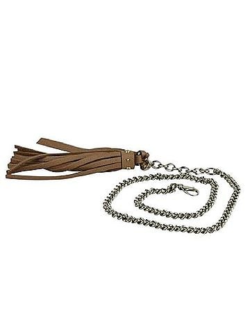 Gucci Women's Chain Tassel Gold / Beige Leather Belt (75 / 30) (view 1)