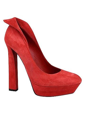 Bottega Veneta Women's Red Suede Platform Heel Pump (39 EU / 9 US) (view 1)