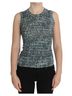 Dolce & Gabbana Basic 100% Wool Solid Blue Blue Wool Sweater Sleeveless Women's Pullover Size XS - photo 1
