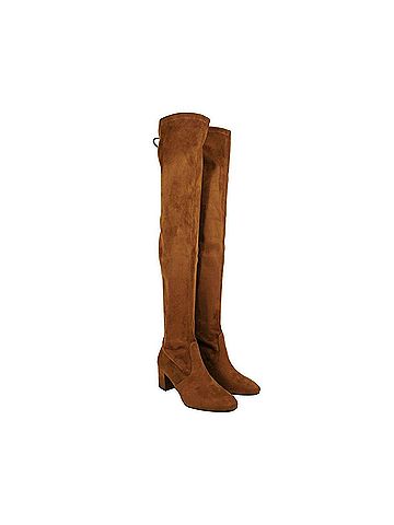 Stuart Weitzman Women's Genna Coffee Brown Suede Over the Knee Boot (35.5 / 5 B) (view 2)
