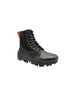 MCM 100% Leather Solid Black Women's Black Leather Reflective Patch With Orange Pull Boots (39 EU / 9 US) Size 9 - photo 1