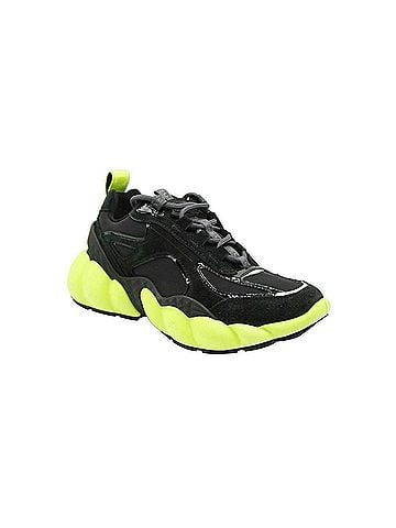 MCM Women's Black Luft Collection Suede Neon Green Trim Sneaker(35 EU / 5 US) (view 1)
