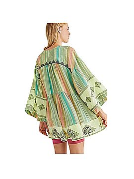 Free People Skye Embroidered Tunic Short Sleeve Blouse (view 2)