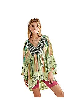 Free People Skye Embroidered Tunic Short Sleeve Blouse (view 1)