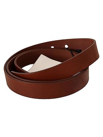 Costume National Brown Leather Silver Fastening Women's Belt (view 1)