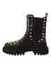 Dolce & Gabbana Basic 100% Leather Solid Black Black Leather Studded Combat Women's Boots Size 5 - photo 5