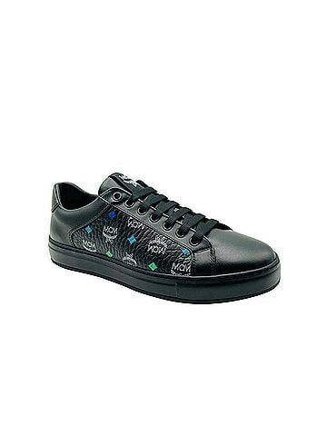 MCM Women's Black Spectrum Diamond Rainbow Logo Visetos Sneakers (36 EU / 6 US) (view 1)