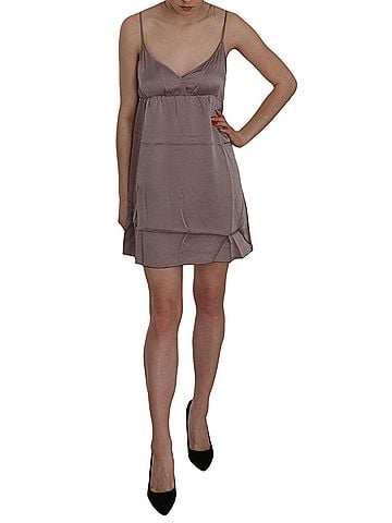 Pink memories Purple Spaghetti A-line Mini Silk Women's Dress (view 1)