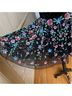 Mac Duggal 100% Polyester Floral Black Green Cocktail Dress Size 6 - photo 10