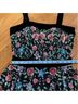 Mac Duggal 100% Polyester Floral Black Green Cocktail Dress Size 6 - photo 6