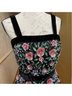 Mac Duggal 100% Polyester Floral Black Green Cocktail Dress Size 6 - photo 9