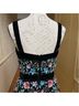 Mac Duggal 100% Polyester Floral Black Green Cocktail Dress Size 6 - photo 12
