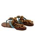 Dolce & Gabbana Basic 100% Leather Solid Blue Blue Leather Devotion Flats Women's Sandals Size 5 - photo 4