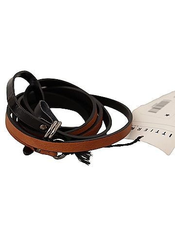 Costume National Brown Leather Silver Tone Buckle Women's Belt (view 2)