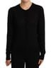 Dolce & Gabbana Basic 100% Wool Solid Black Black Crewneck Pullover STAFF Sweater Women's Wool Size L - photo 1
