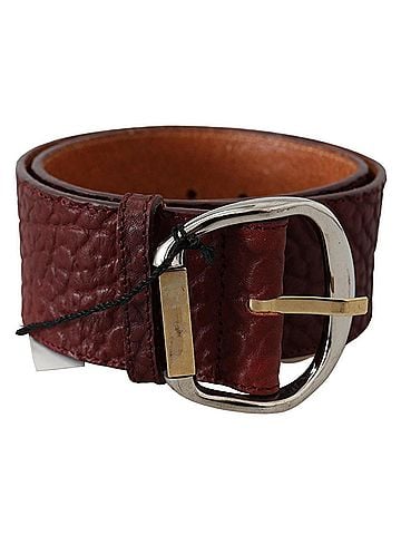 GF Ferre Bordeaux Wide Leather Waist Gold Silver Women's Belt (view 2)