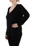 Dolce & Gabbana Basic 100% Wool Solid Black Black Wool V-neck Long Sleeves Pullover Women's Top Size M - photo 2