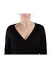 Dolce & Gabbana Basic 100% Wool Solid Black Black Wool V-neck Long Sleeves Pullover Women's Top Size M - photo 4