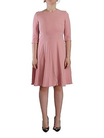 Dolce & Gabbana Basic Pink 3/4 Sleeves Viscose Blend A-line Women's Dress (view 1)