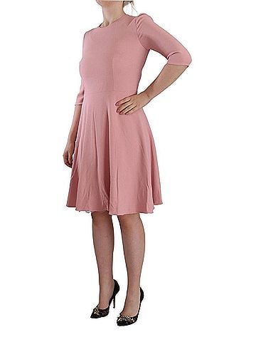 Dolce & Gabbana Basic Pink 3/4 Sleeves Viscose Blend A-line Women's Dress (view 2)