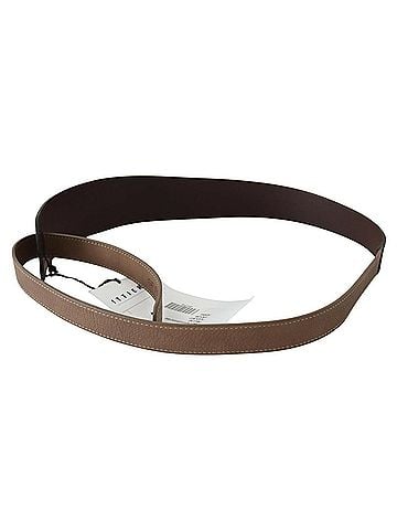 GF Ferre Brown Genuine Leather Logo Wide Waist Women's Belt (view 2)