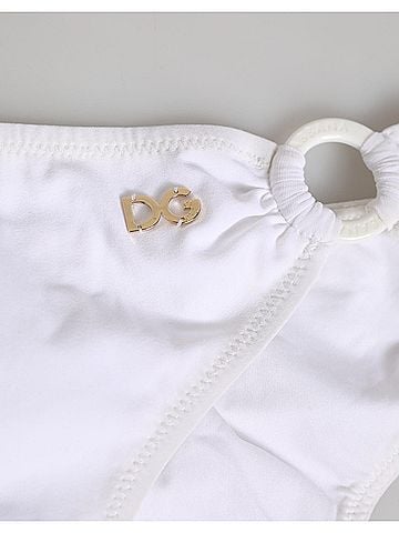Dolce & Gabbana Basic White Logo Swimsuit 2 Piece Top Bottom Women's Swimwear (view 2)