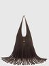 Reformation 100% Suede Brown Leather Tote One size - photo 3