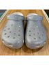 Crocs Silver Flip Flops Size 9 - photo 3