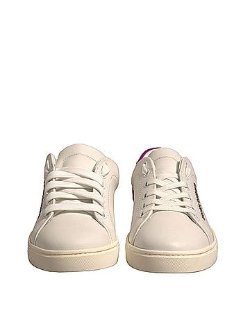 Dolce & Gabbana Basic White Suede Leather Low Top Sneakers Women's Shoes (view 2)