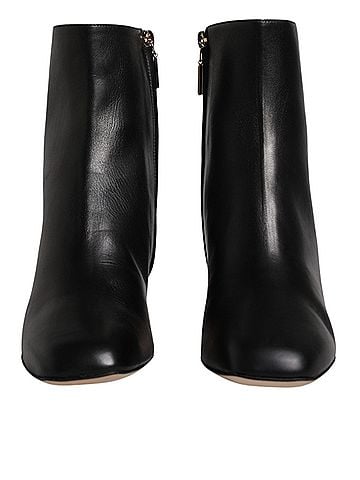 Dolce & Gabbana Basic Black Jackie Leather Mid Calf Boots Women's Shoes (view 2)