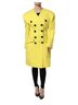 Dolce & Gabbana Basic 100% Wool Solid Yellow Yellow Double Breasted Trench Coat Women's Jacket Size M - photo 1