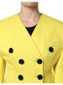 Dolce & Gabbana Basic 100% Wool Solid Yellow Yellow Double Breasted Trench Coat Women's Jacket Size M - photo 4